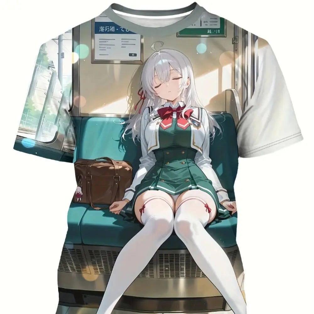 Animation T-shirt Street Style Soft